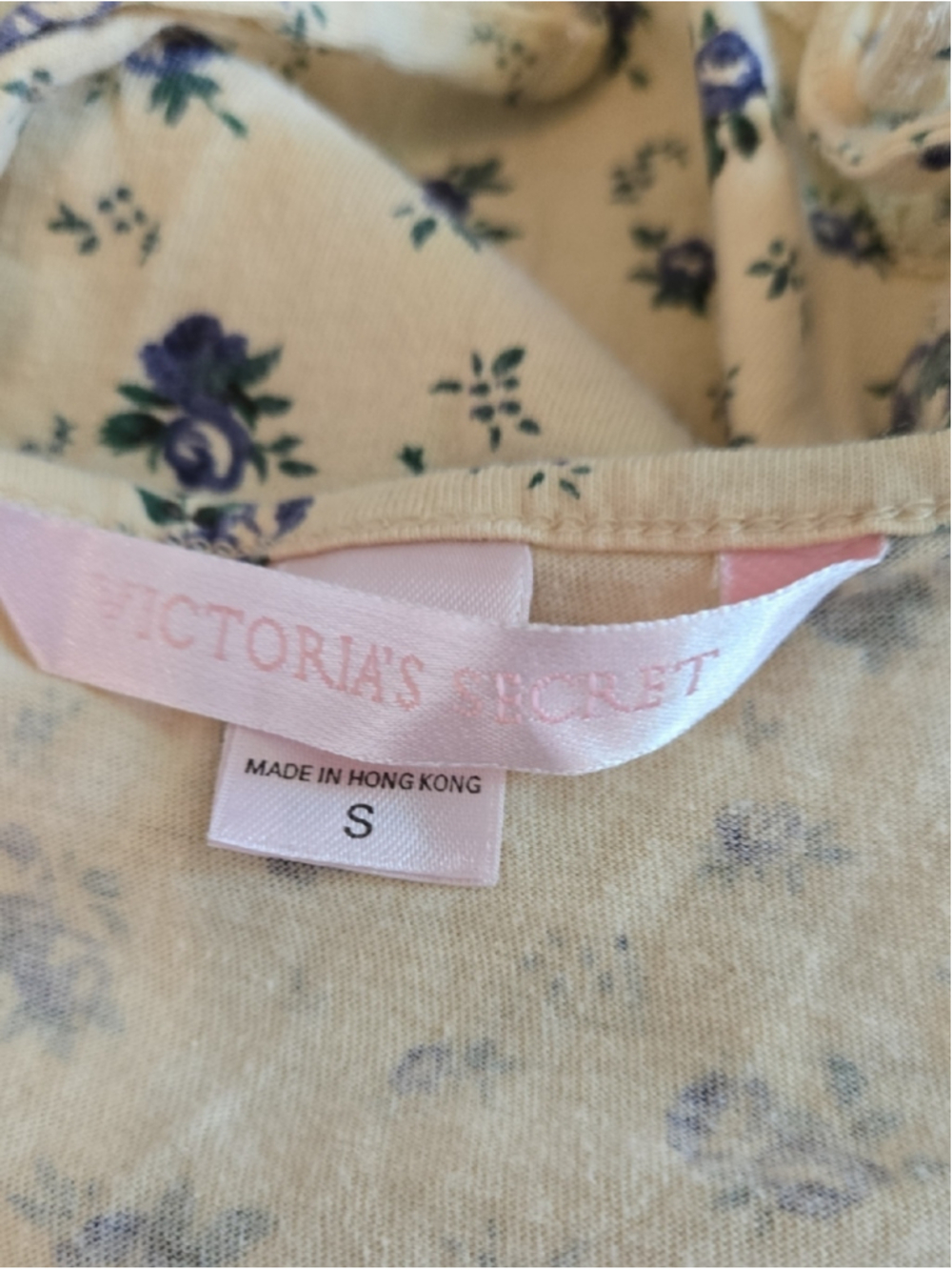 Victoria's Secret Vintage Buttercream Yellow Floral Lace-Trim Mini Dress - Picture 8 of 8
